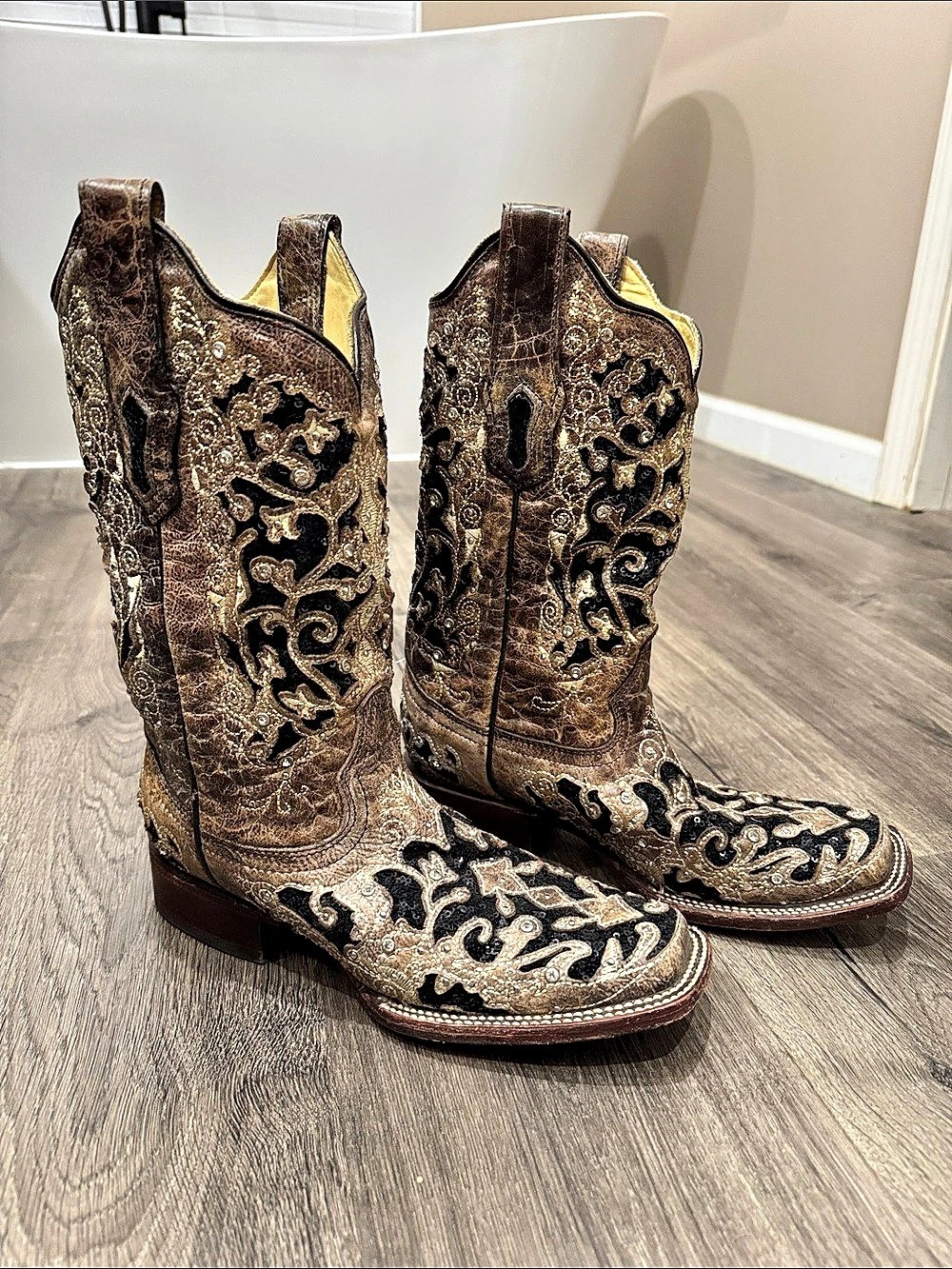 Corral Embroidered Western Boots Brown US 8 M